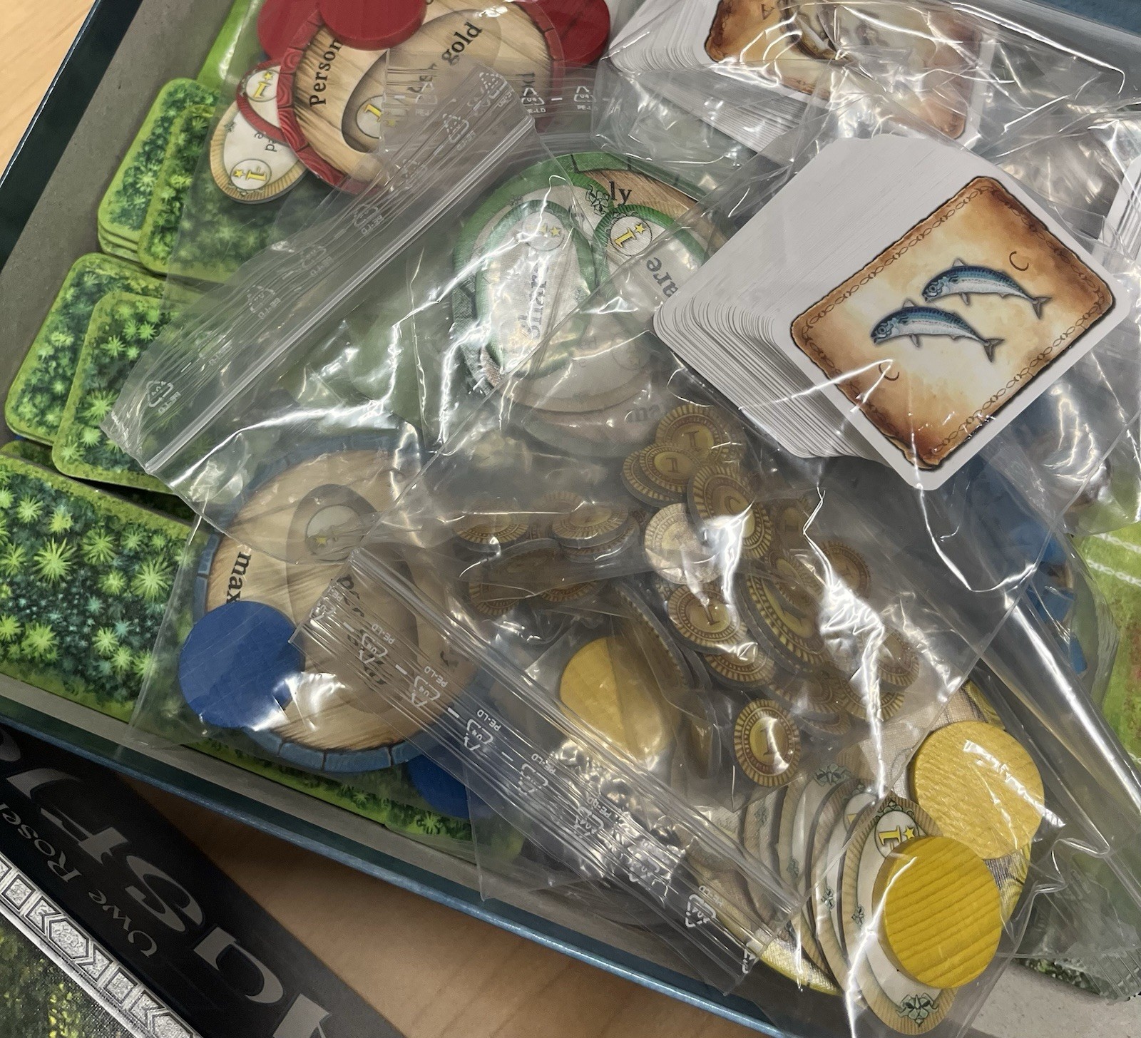 Nusfjord Board Game With Metal Coins And Plaice And Salmon Expansion Decks