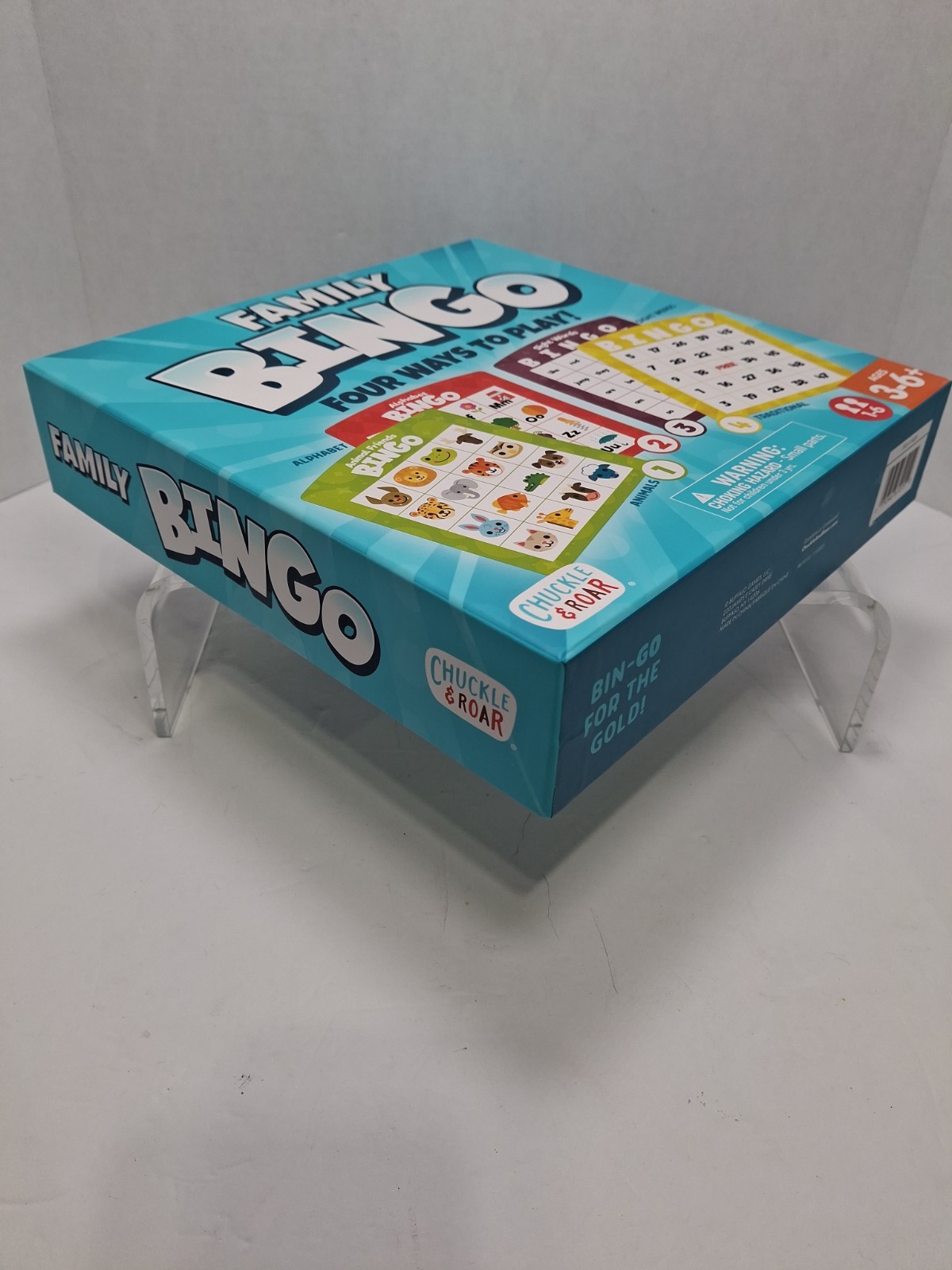 Chuckle & Roar Family Bingo Four Ways to Play Kids Learning Game Ages 3-6+ NEW