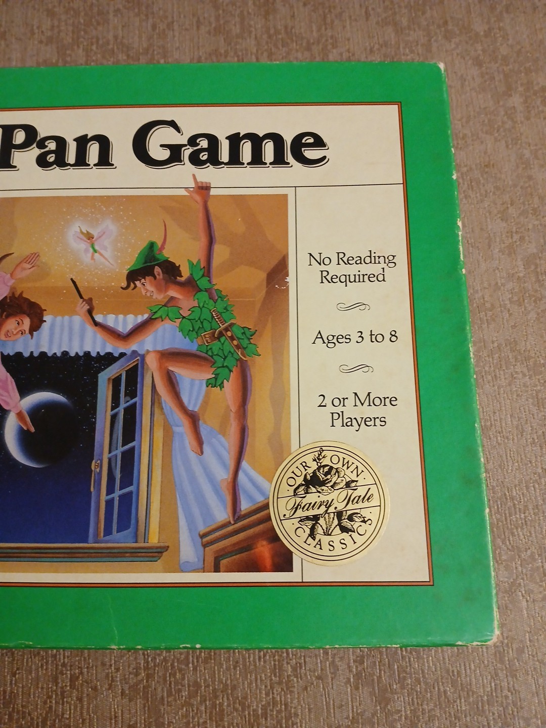 Vtg 1990 University Games the Peter Pan Board Game COMPLETE /NO READING age 3-8