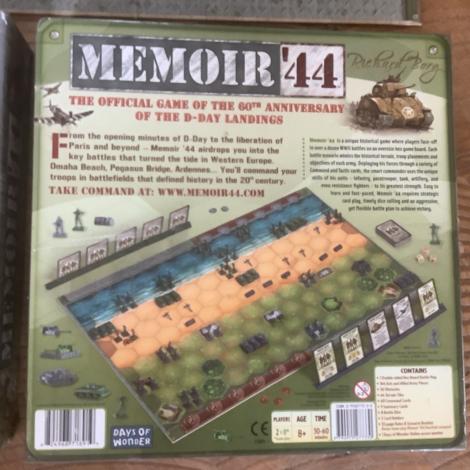 MEMOIR ’44 Days of Wonder (2004) Board Game – 7301 Richard Borg – Unplayed