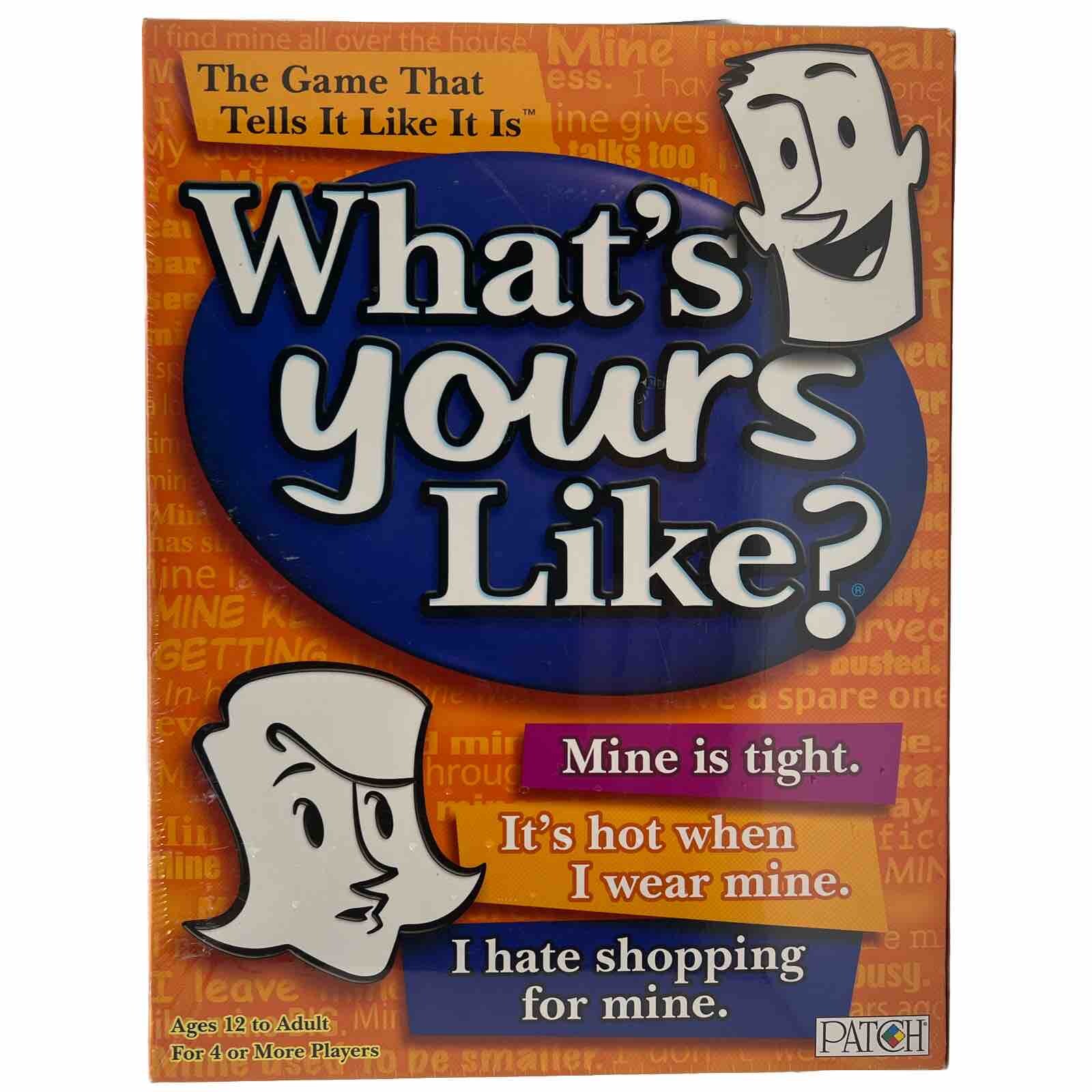 WHAT’S YOURS LIKE? Party Game By Patch Products Family Fun Hilarious Clever