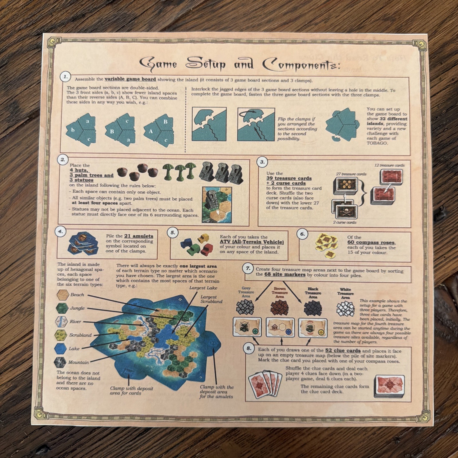 Tobago board game – 100% complete – 2009 French edition w/ printed English rules