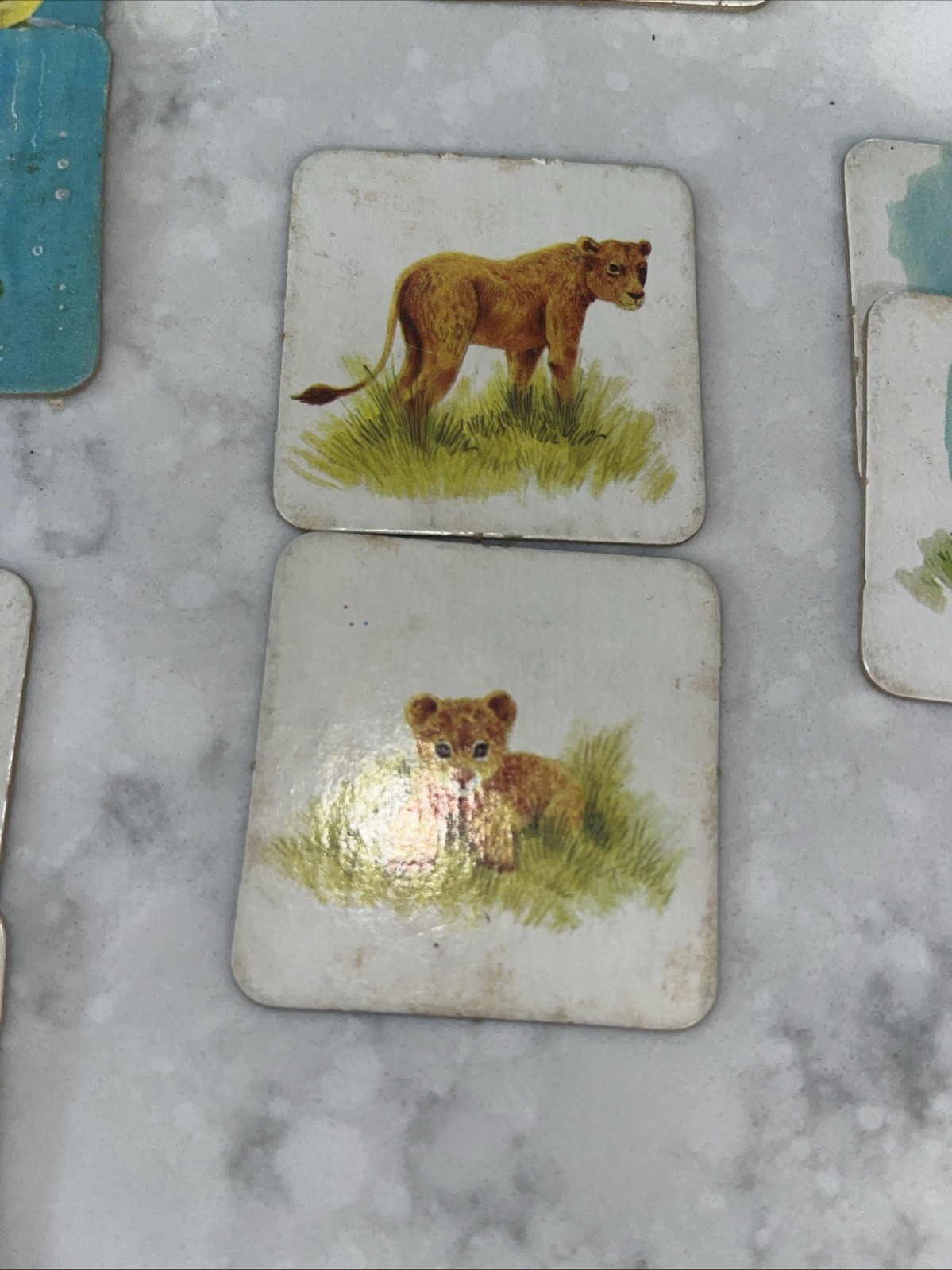 Milton Bradley Memory Animal Families Card Matching Game 1980