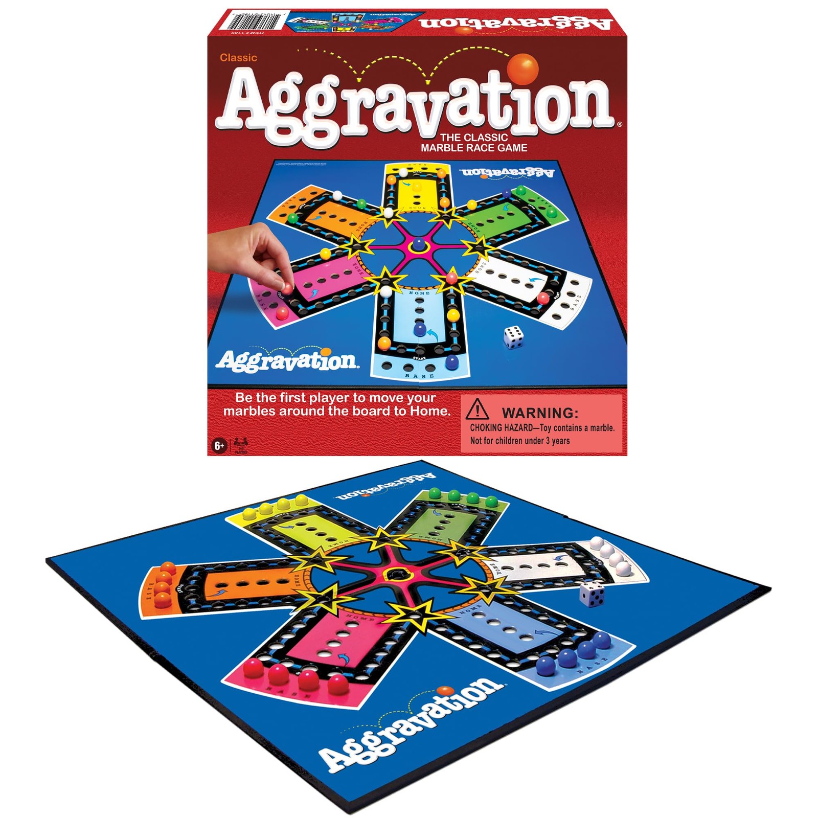 New Original Aggravation Marble Race Board Game Artwork