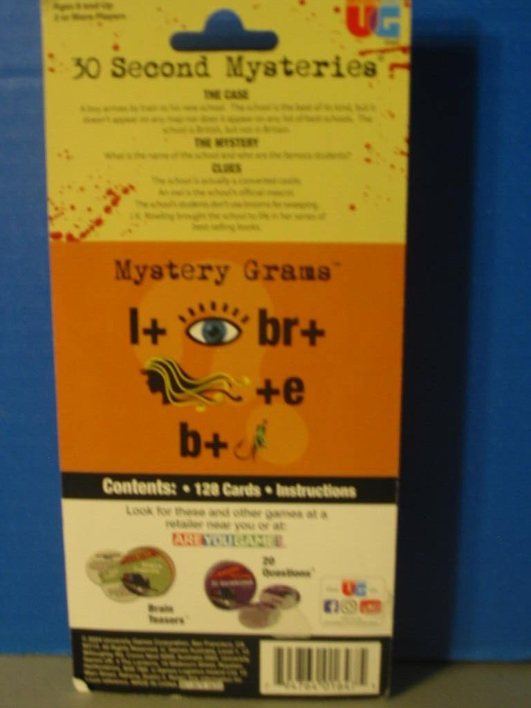 30 Second Mysteries and Mystery Grams NEW Card Games Factory Sealed 2024 See pic