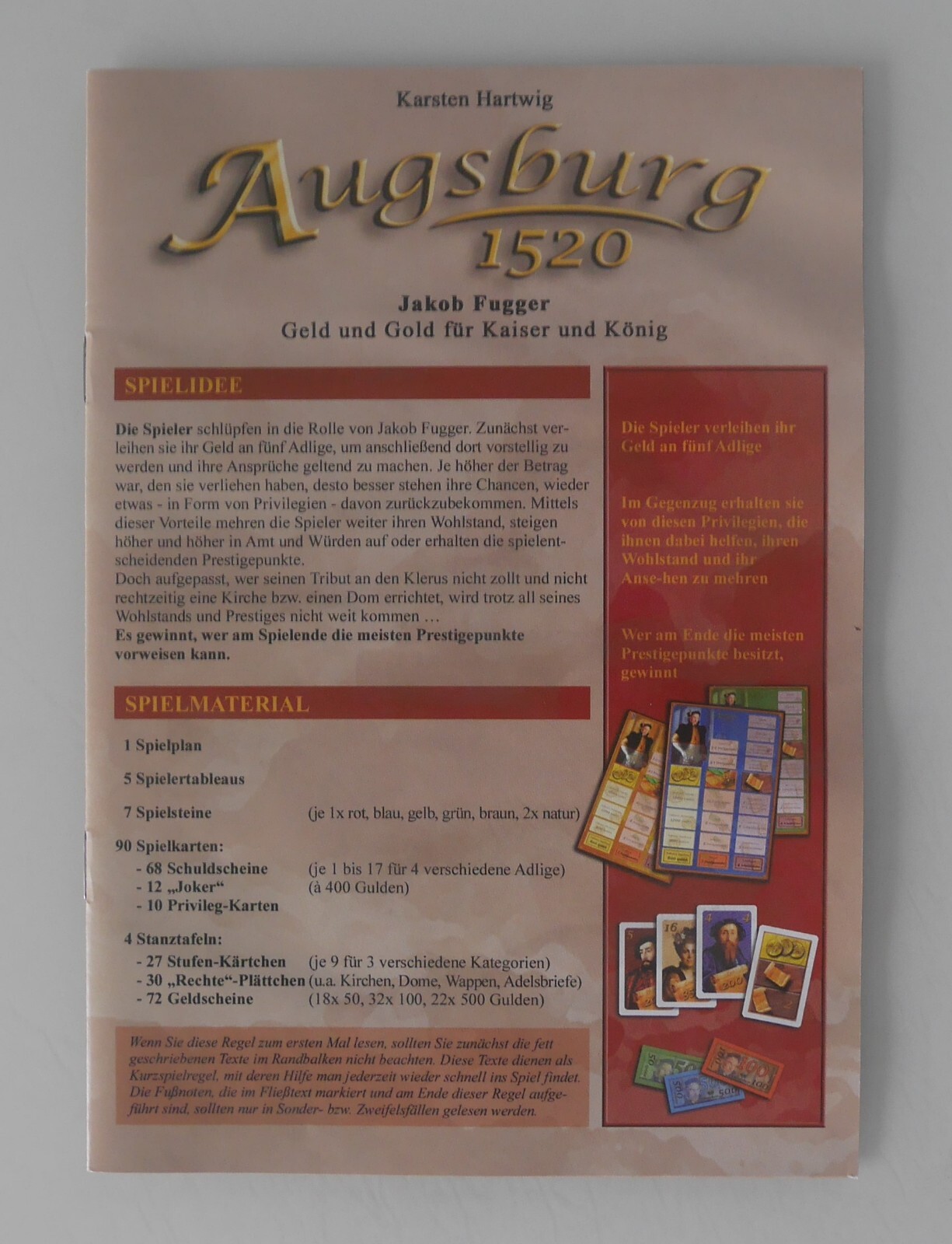 Like New, Complete Content OVP: Augsburg 1520! The Jakob Fugger Game! Complete