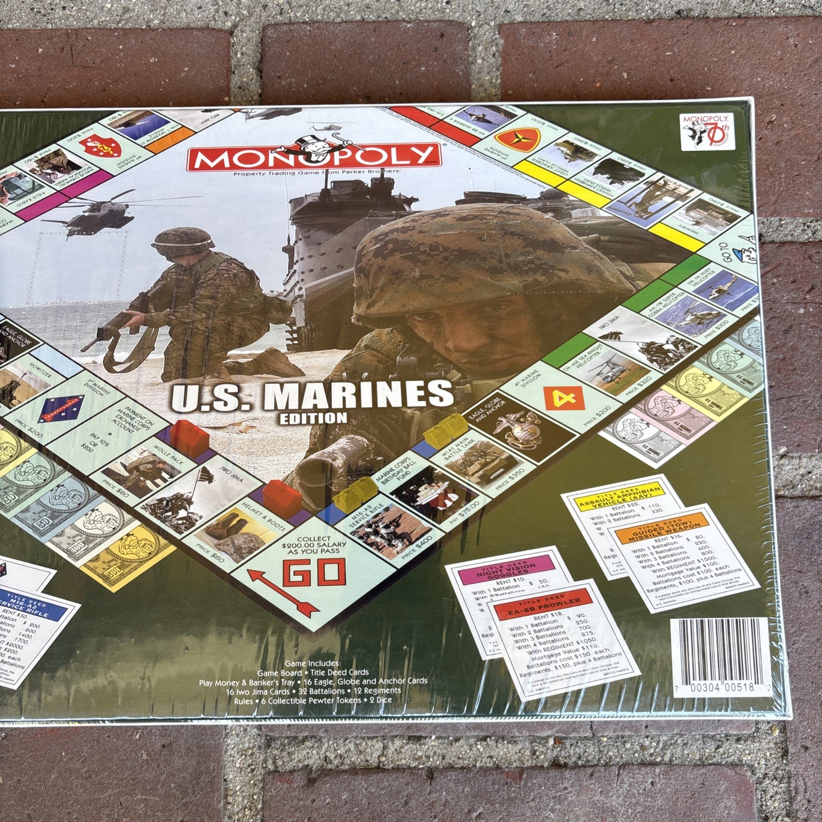 Monopoly US Marines Board Game Military 2005 Collector’s Edition New Sealed