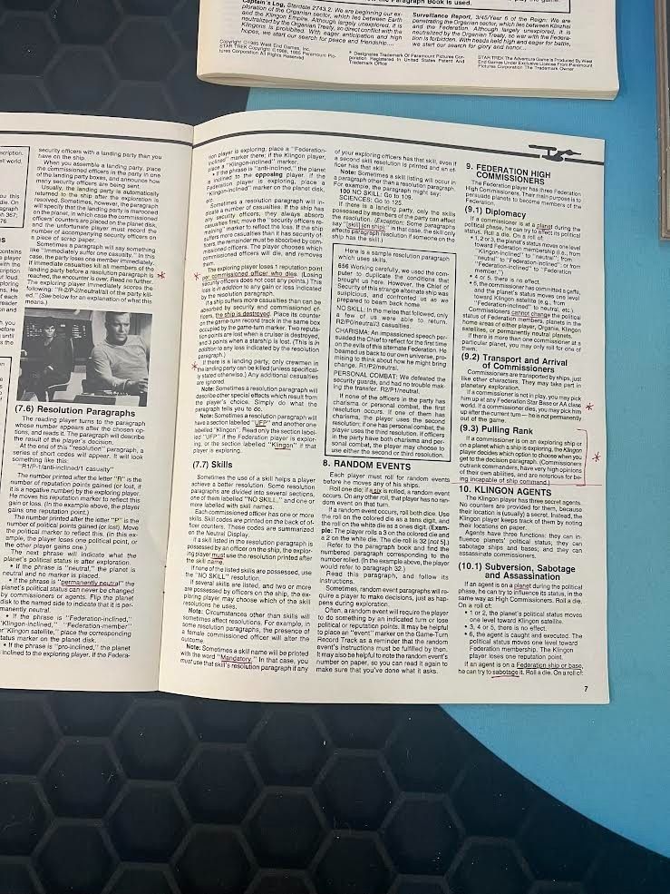 Vintage 1985 Star Trek The Adventure Game by West End Games