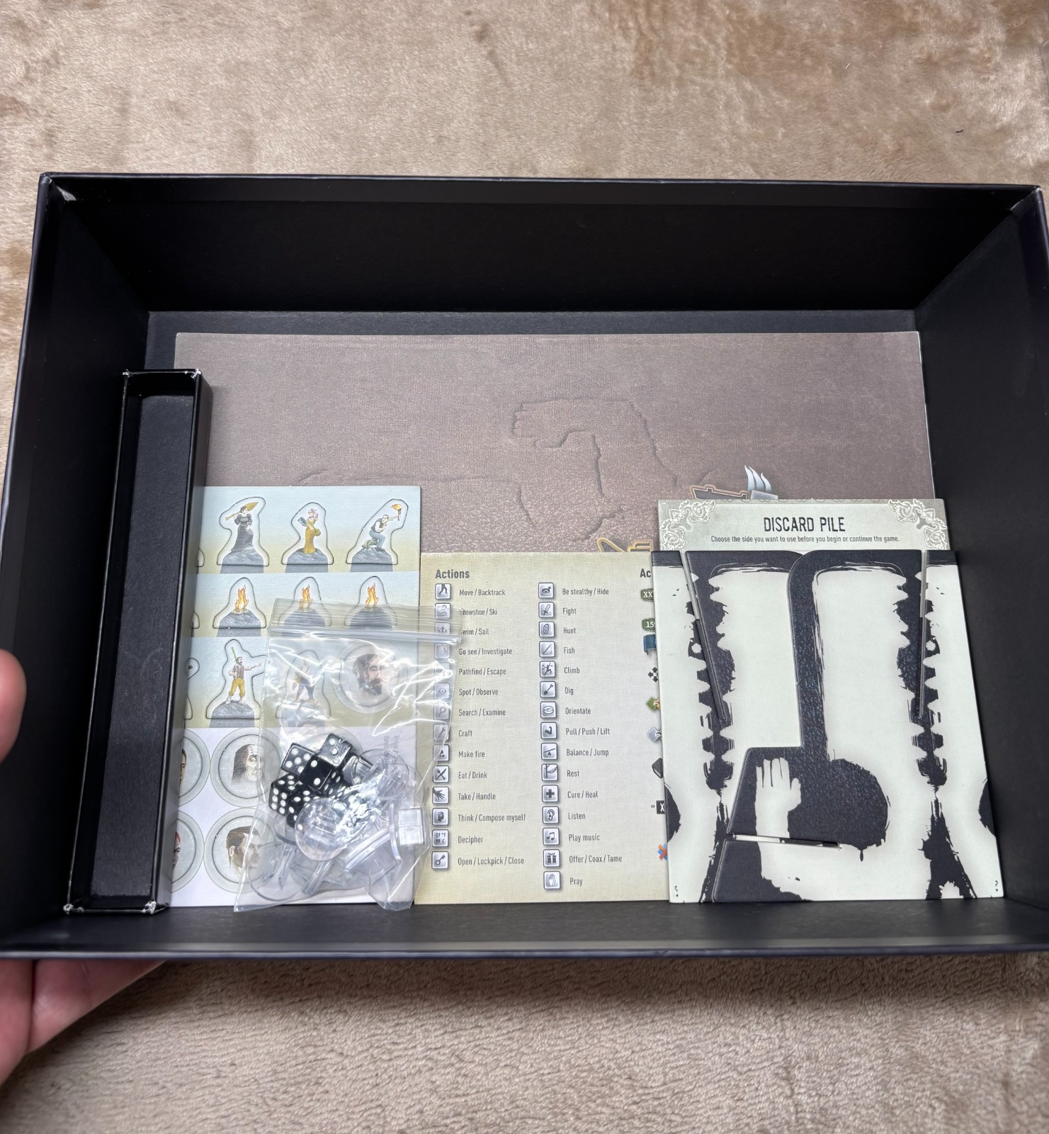 7th Continent Board Game Kickstarter Collectors Edition Cards Sleeved Miniatures