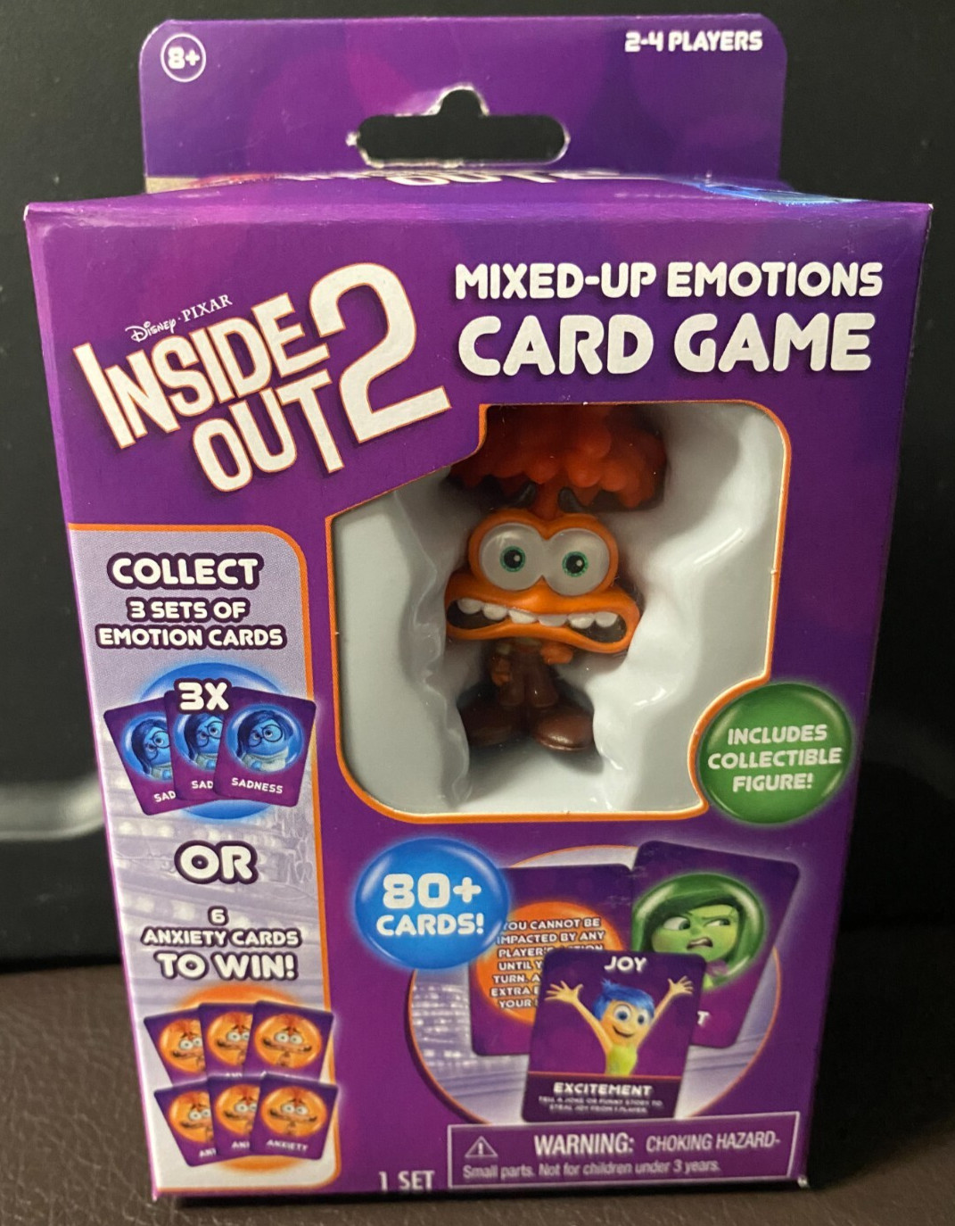 Disney Pixar Inside Out 2 Mixed-Up Emotions Card Game W/ Collectible Figure NEW