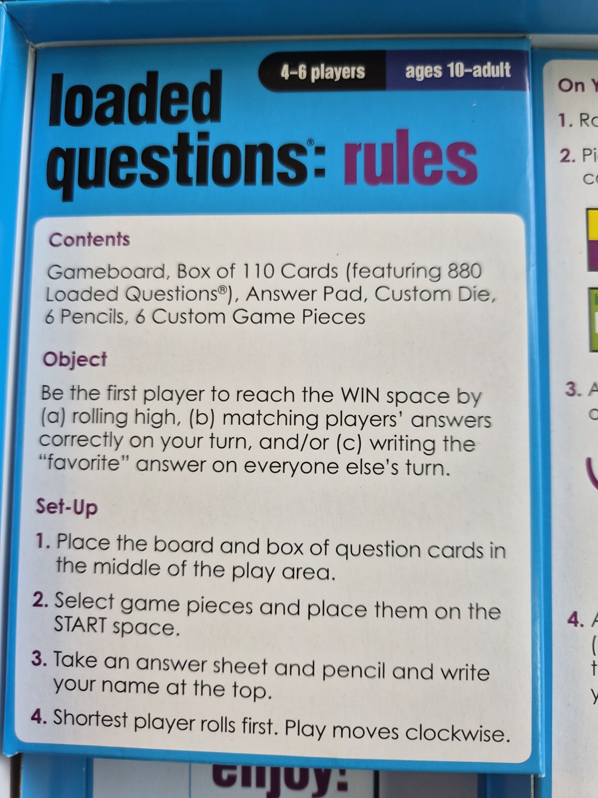 Loaded Questions The Classic Game of Who Said What! Board Game 2011 4-6 Players