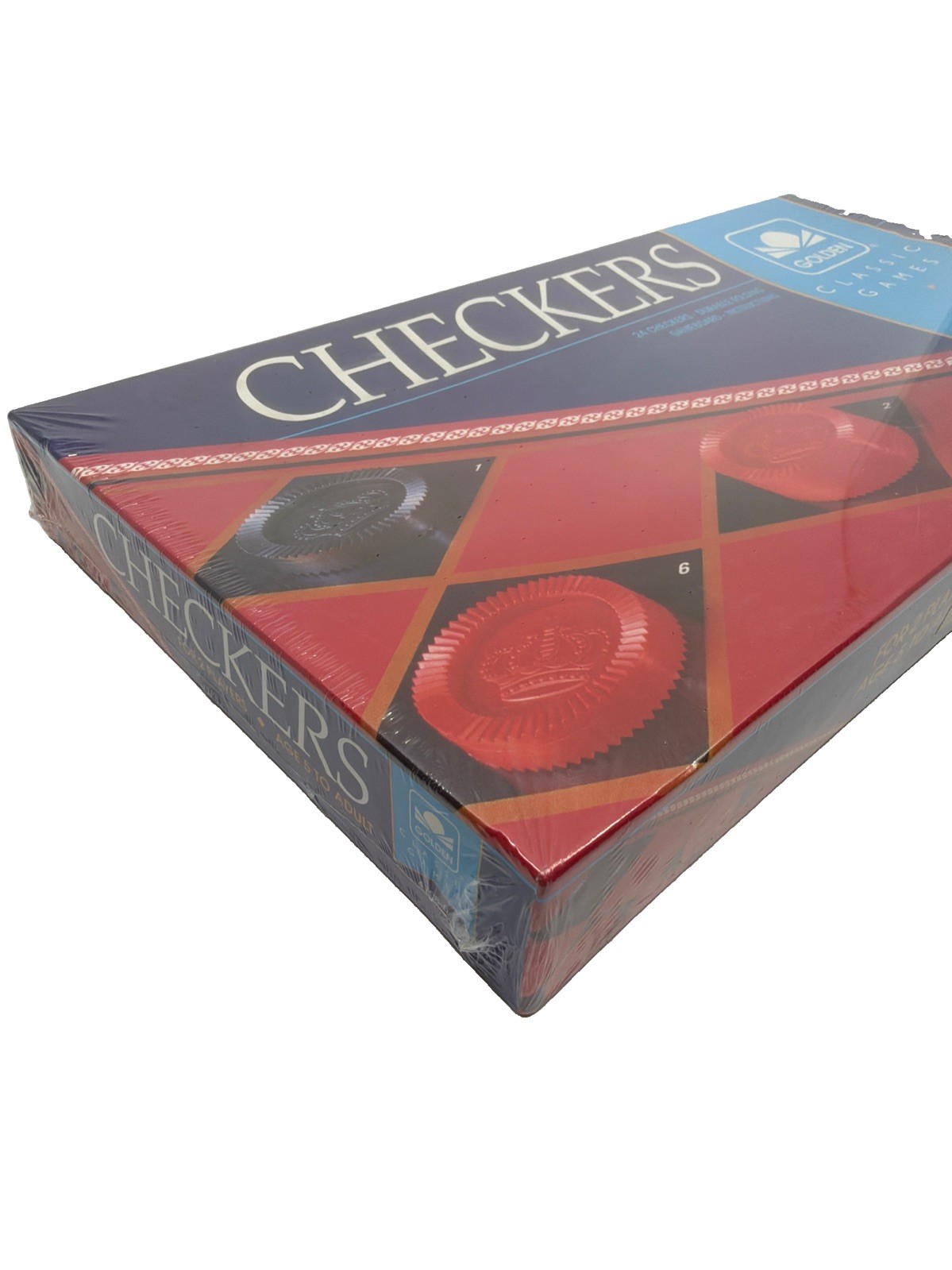 SEALED 1993 Vintage Checkers Board Game Complete Set Golden Brand New