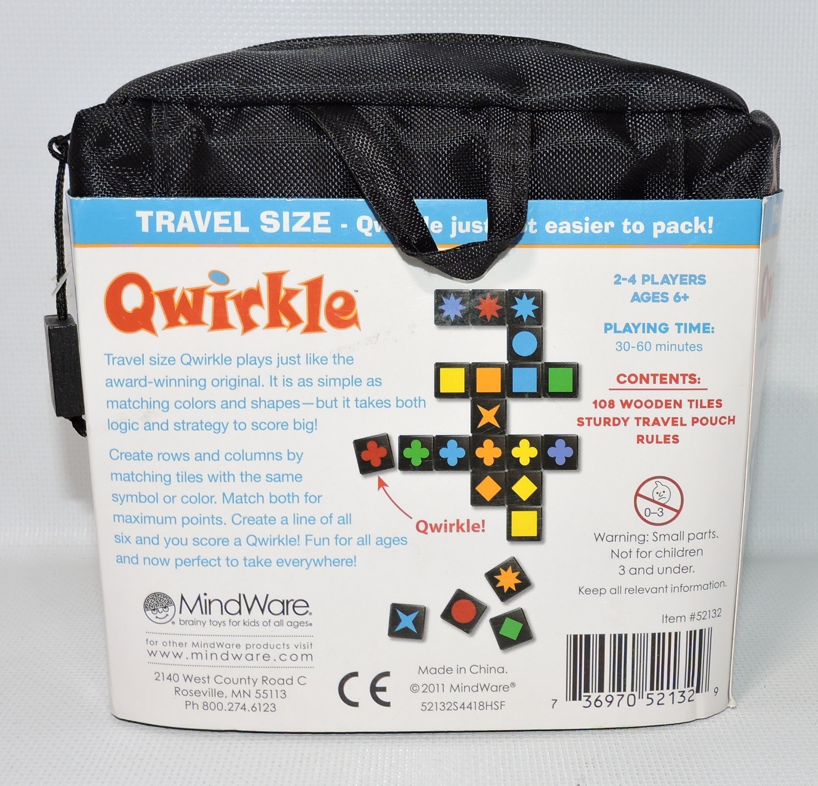 Qwirkle Travel Size Strategy and Logic Family Game – Mix, Match, Score – NEW NIP
