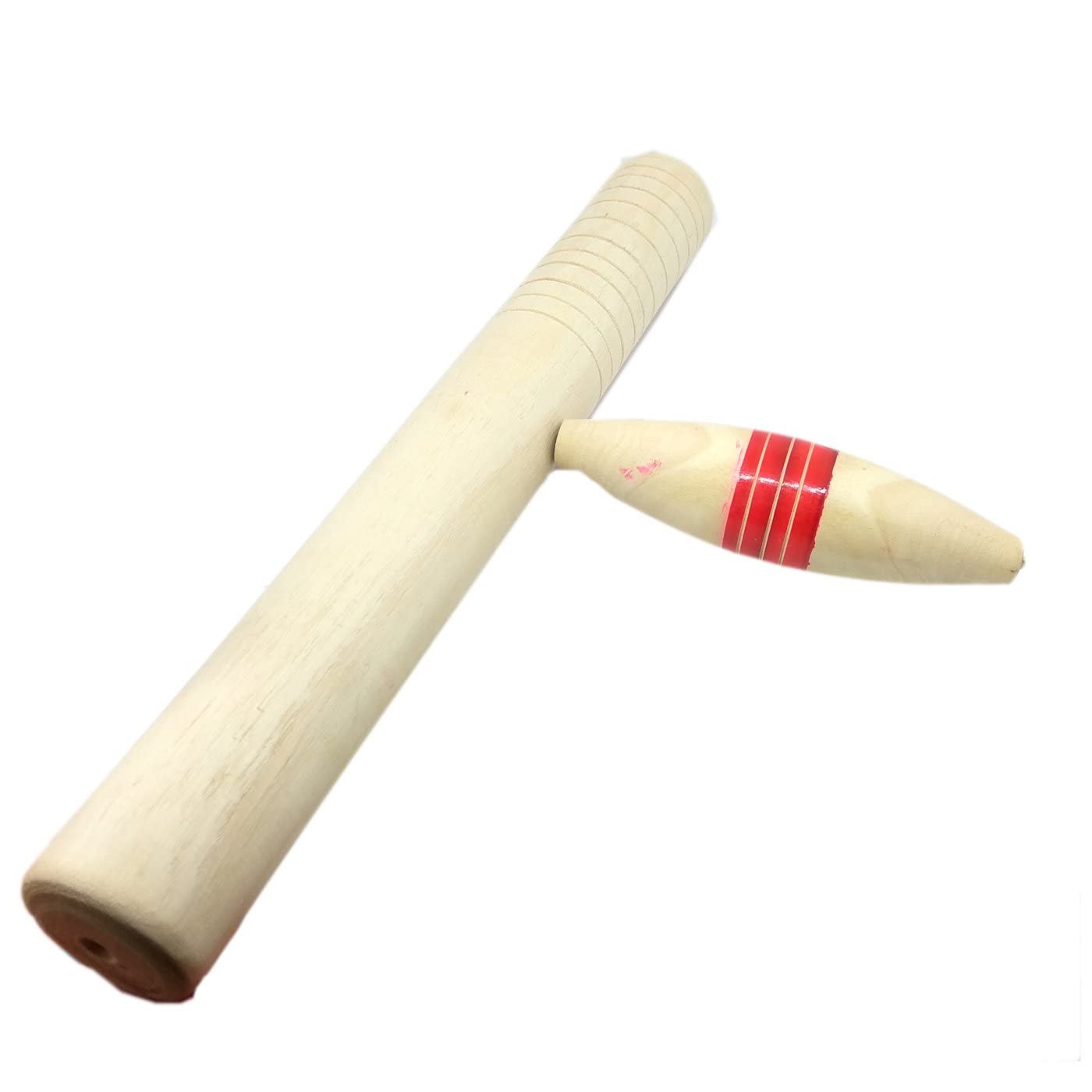 Wooden Gilli Danda The Stick and Peg Game for Kids & Family 5 Years & up