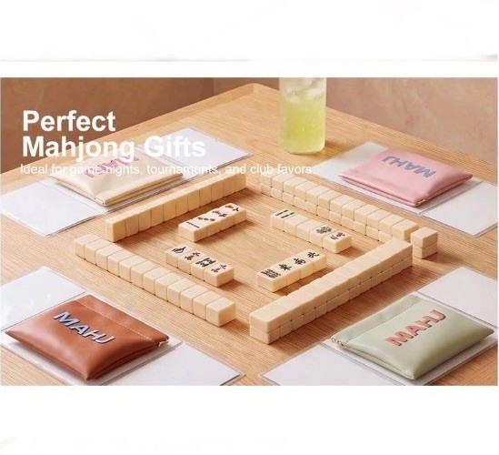 Sunnymove® American Mahjong Dice Bag Squeeze Pouch Mahjong Coins Money WITH DICE