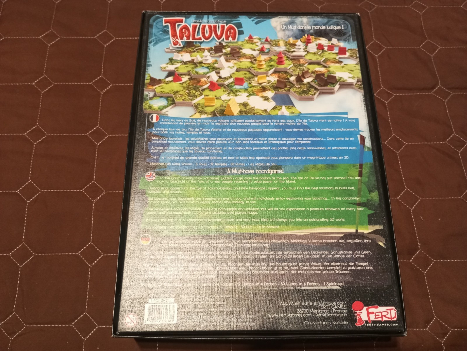 Taluva Board Game Ferti 2014 NM/VG+