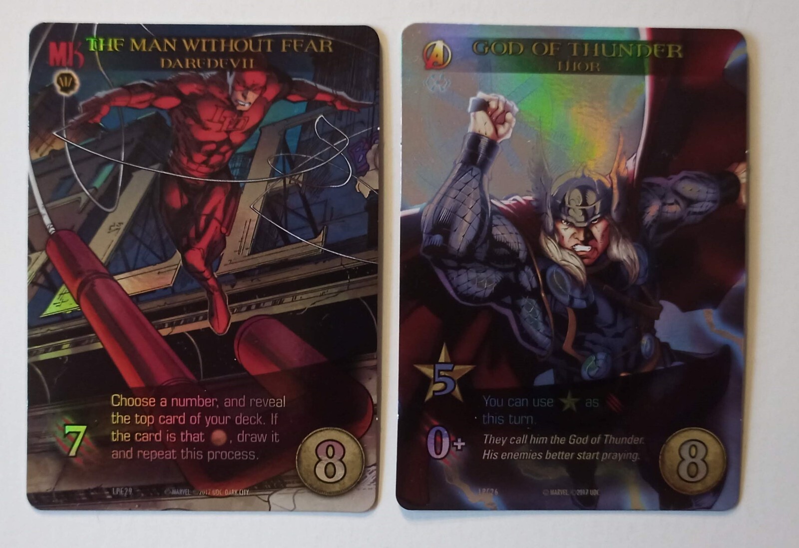 Marvel Legendary Thor Daredevil Foil Promo Card Lot Set