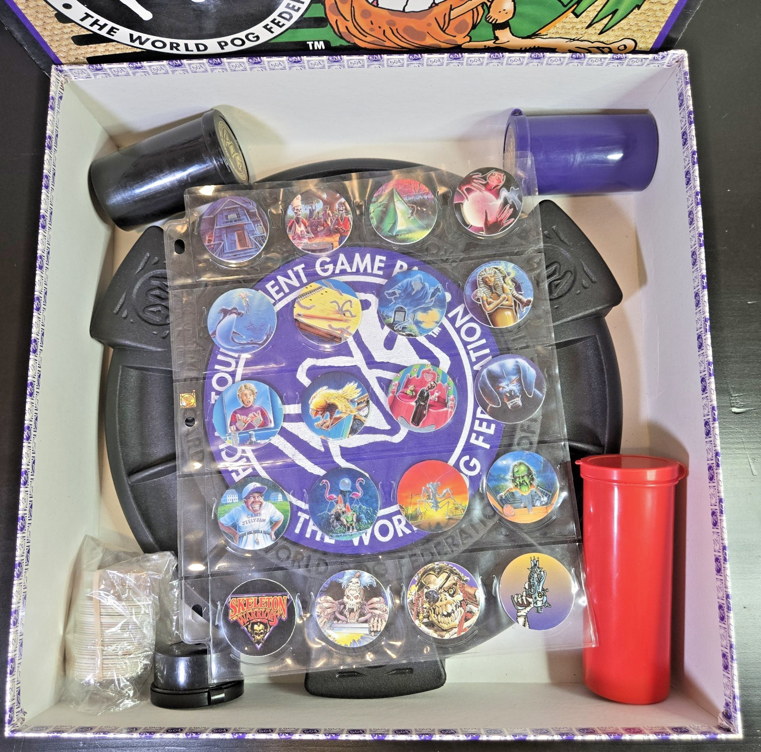 Vintage POG The Game, World POG Federation Milton Bradley Set 200+ POG’s 1995