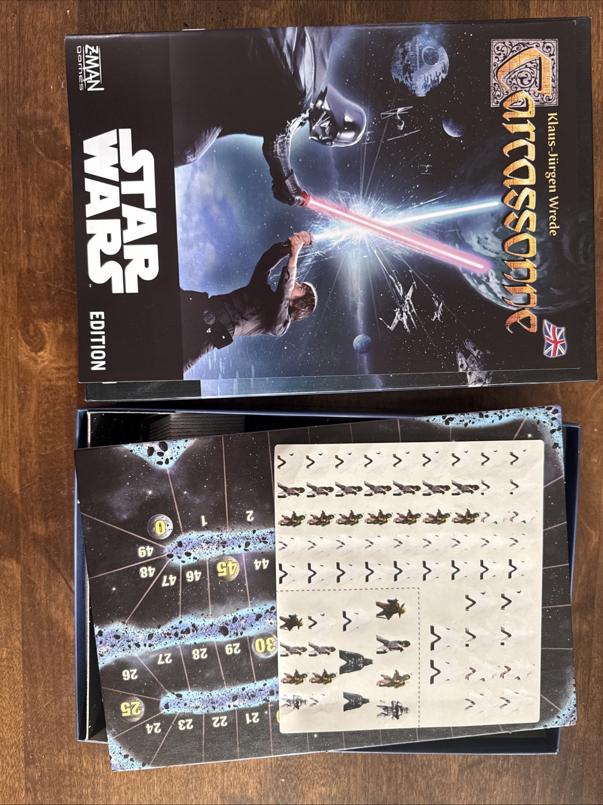 Disney Star Wars Carcassonne Klaus Jürgen Wrede 100% COMPLETE Edition Board Game