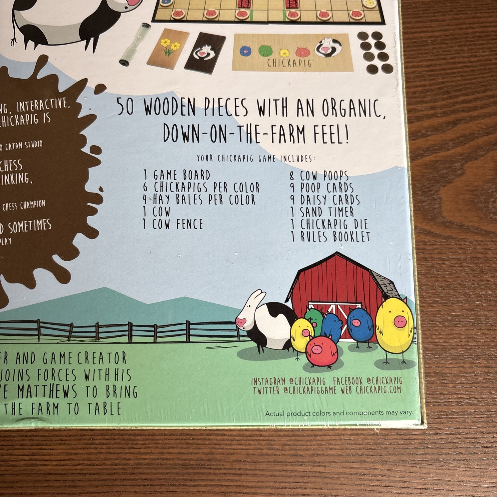 New Sealed Chickapig Strategic Family Fun Board Game 2-4 Players Ages 8+