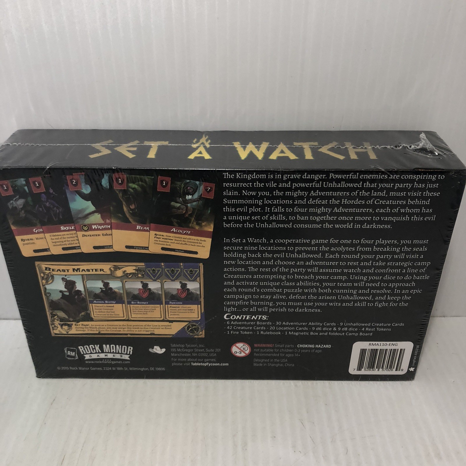 Set A Watch RPG Adventure Game Todd Walsh Rock Manor Games Tabletop Tycoon NEW