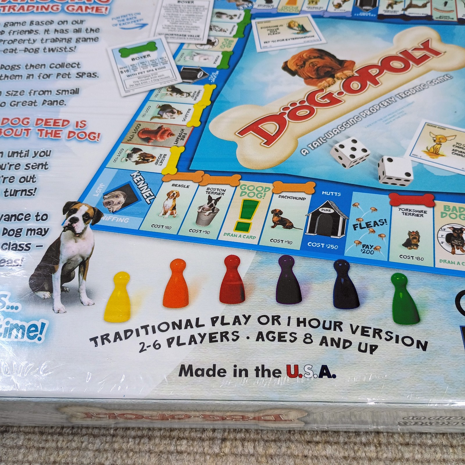 Dog-Opoly Board Game Late for the Sky Property Trading Game New Sealed