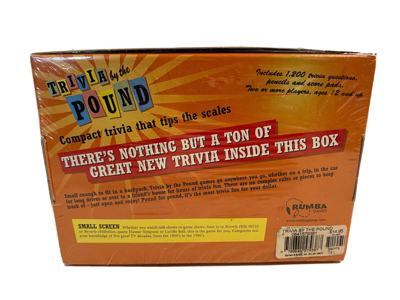 Trivia By The Pound Small Screen By Rumba Games Brand New Sealed NIB