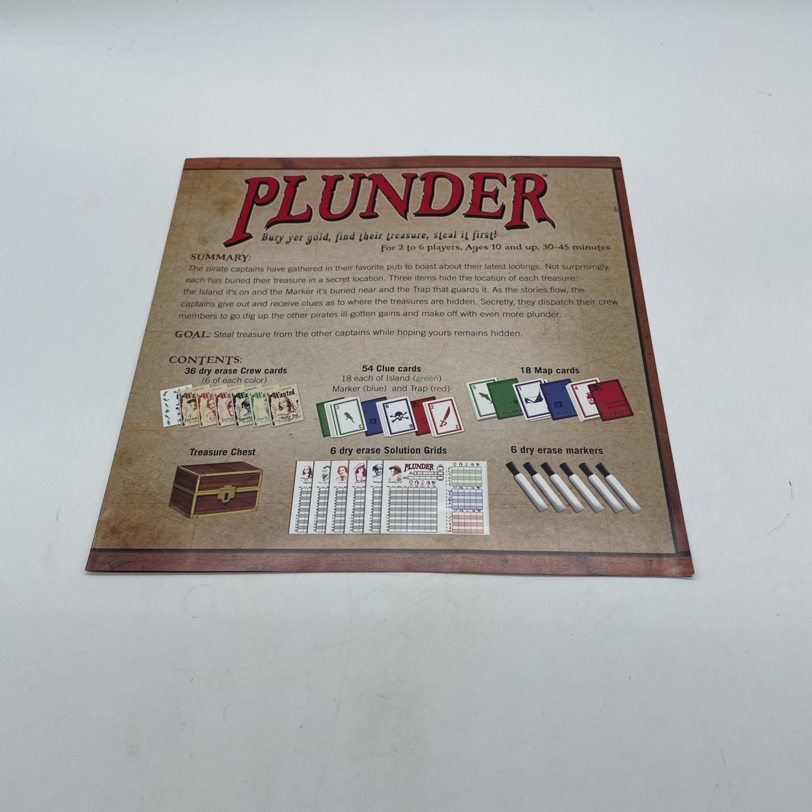 Plunder By R & R Games The Pirate Treasure Hunt Board Game Complete