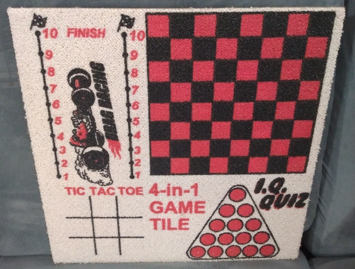 Vintage 97 Floor Games 4 n 1 Tile/Carpet Ventura Made in USA 18 x 18