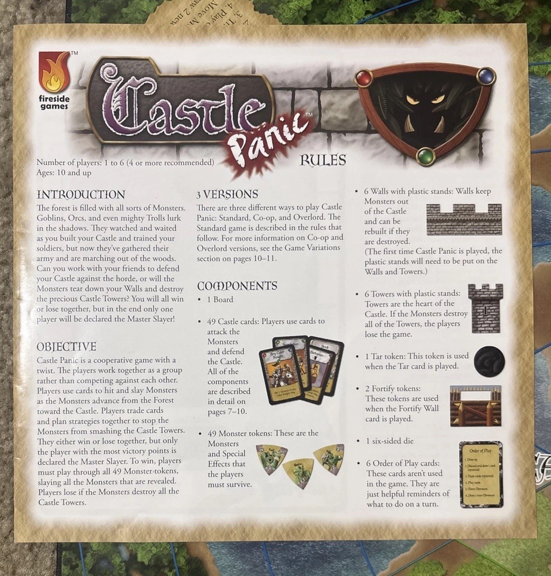 Castle Panic: A Cooperative Tower Defense Board Game Fireside Games – Complete