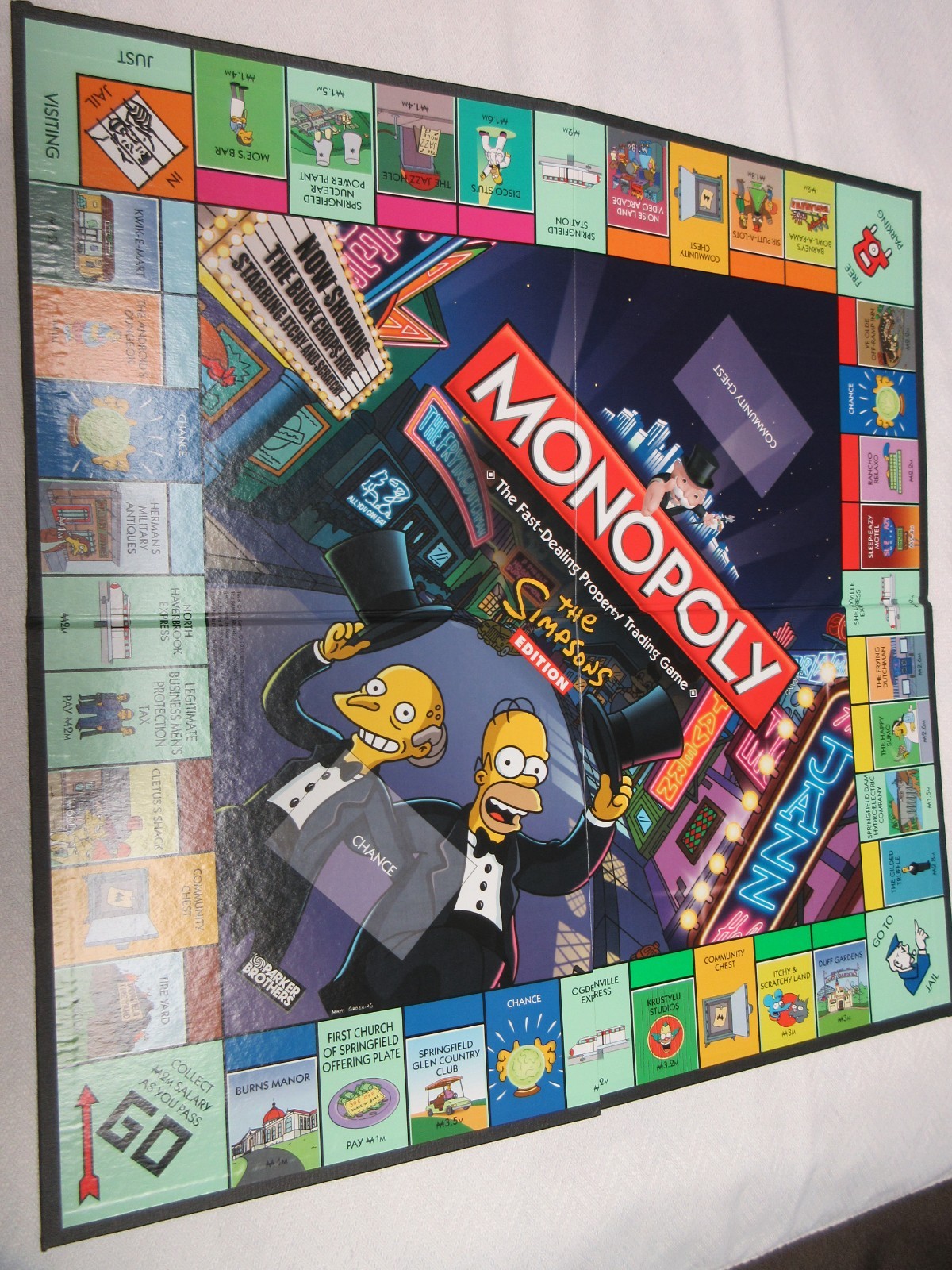 Monopoly The Simpsons Edition Board Game Electronic Cash 2009, COMPLETE Used