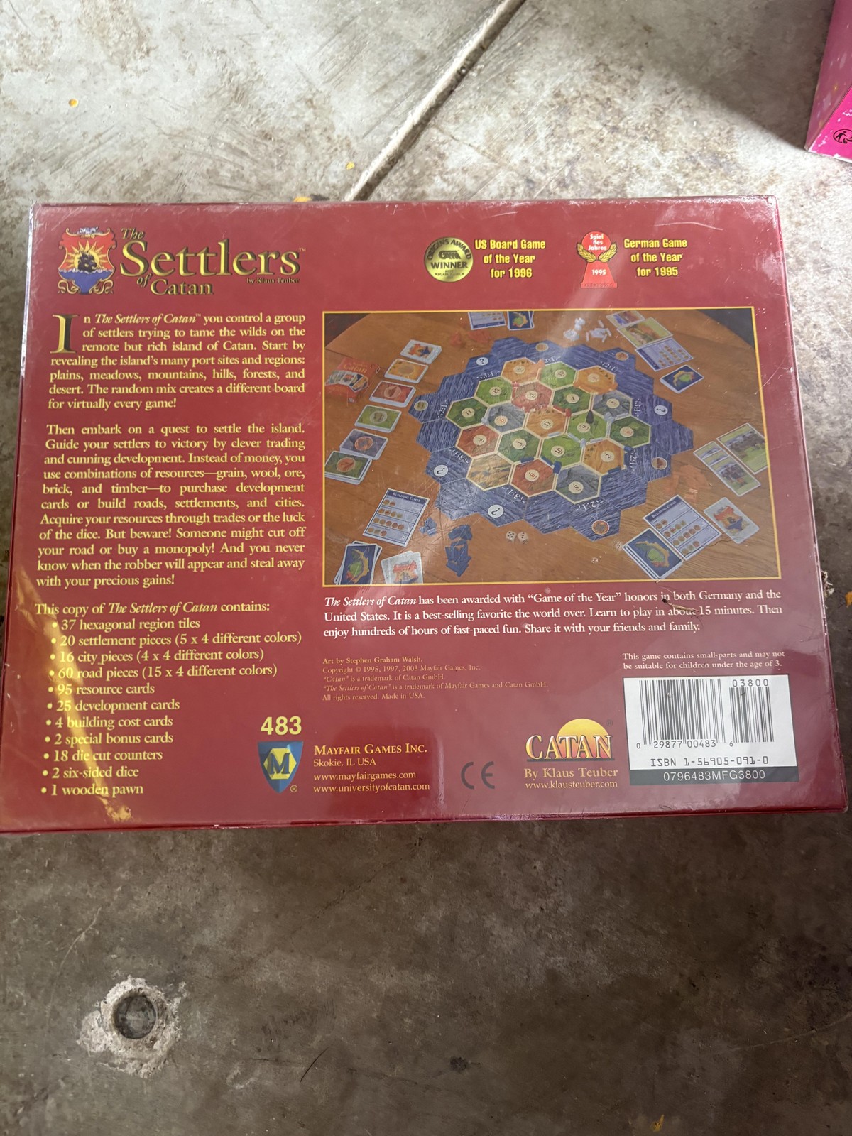 Mayfair Games The Settlers Of Catan Vintage Board Game 483 Sealed Complete