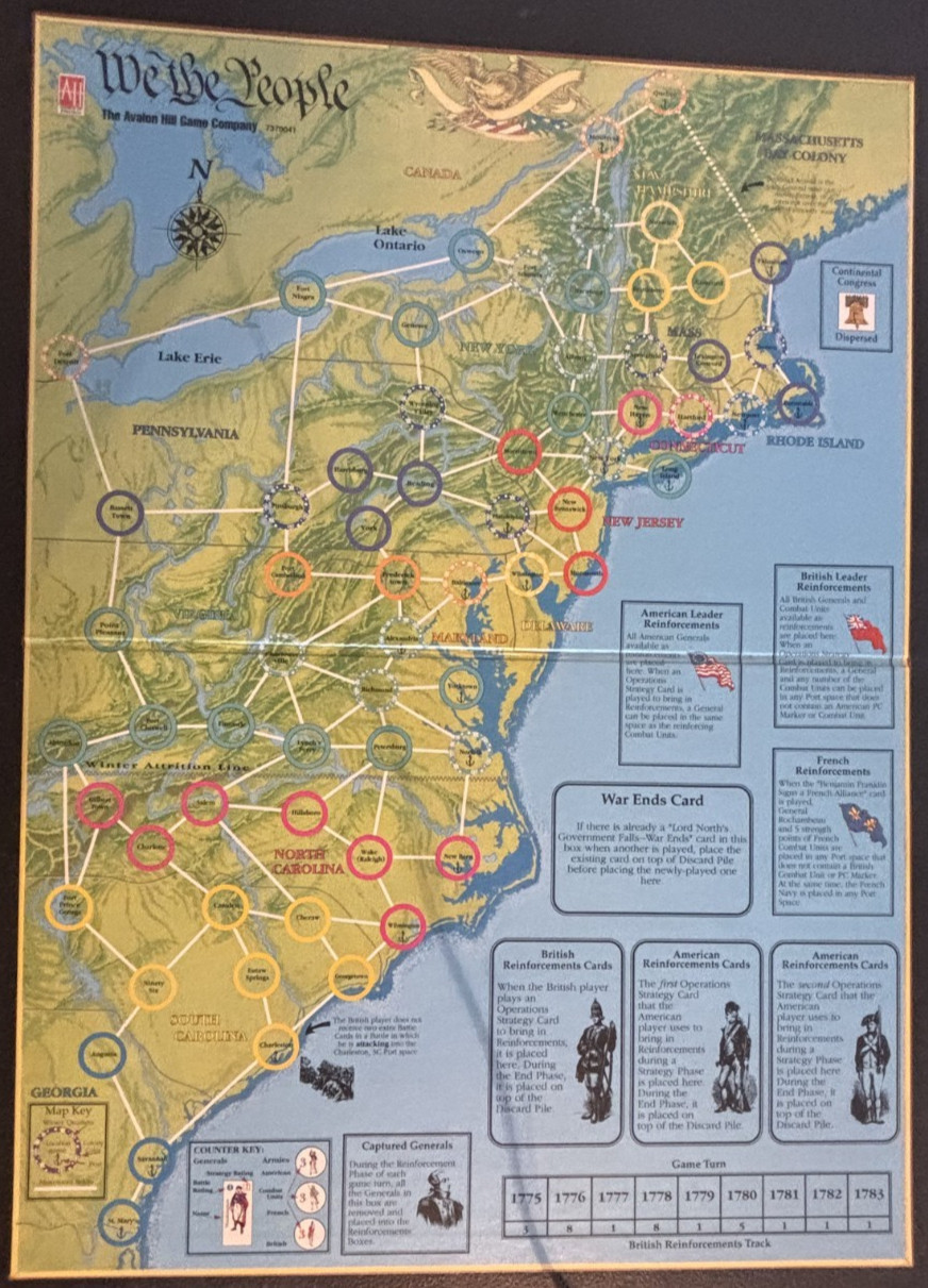 We the People – the American Revolution – Vintage Avalon Hill board game,