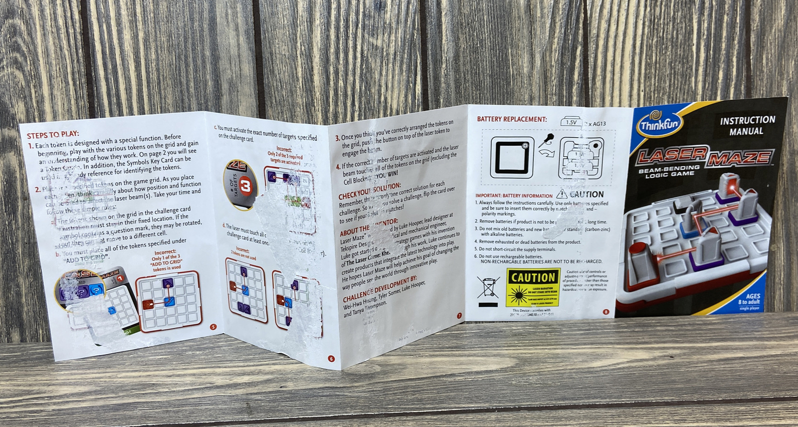 Thinkfun Laser Maze Instruction Manual Replacement Parts 2012
