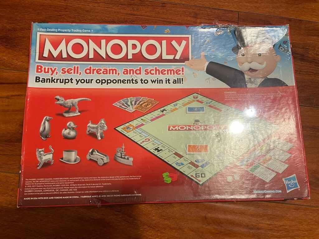 Monopoly Classic Game – C1009 – Hasbro/Parker Brothers – 2017 – New *Plz see pic