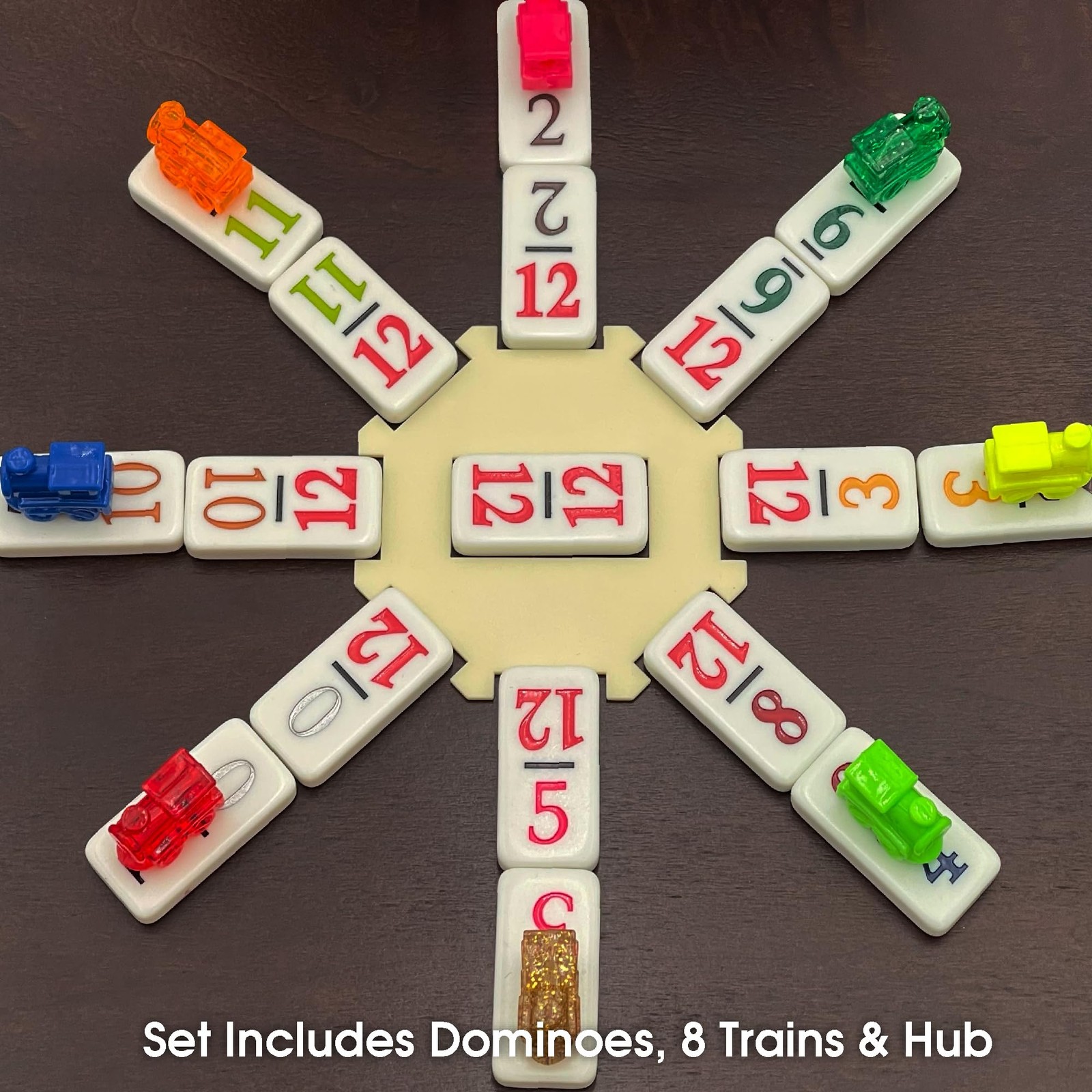 CHH Double 12 Mexican Train Number Dominoes – standart, Original Version