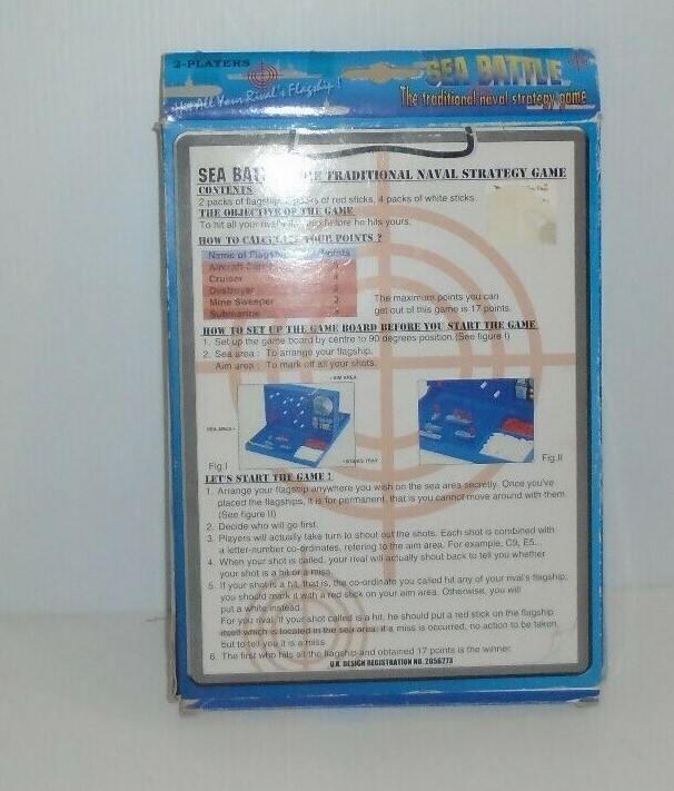 SEA BATTLE Game ages 8+ 2 players or teams