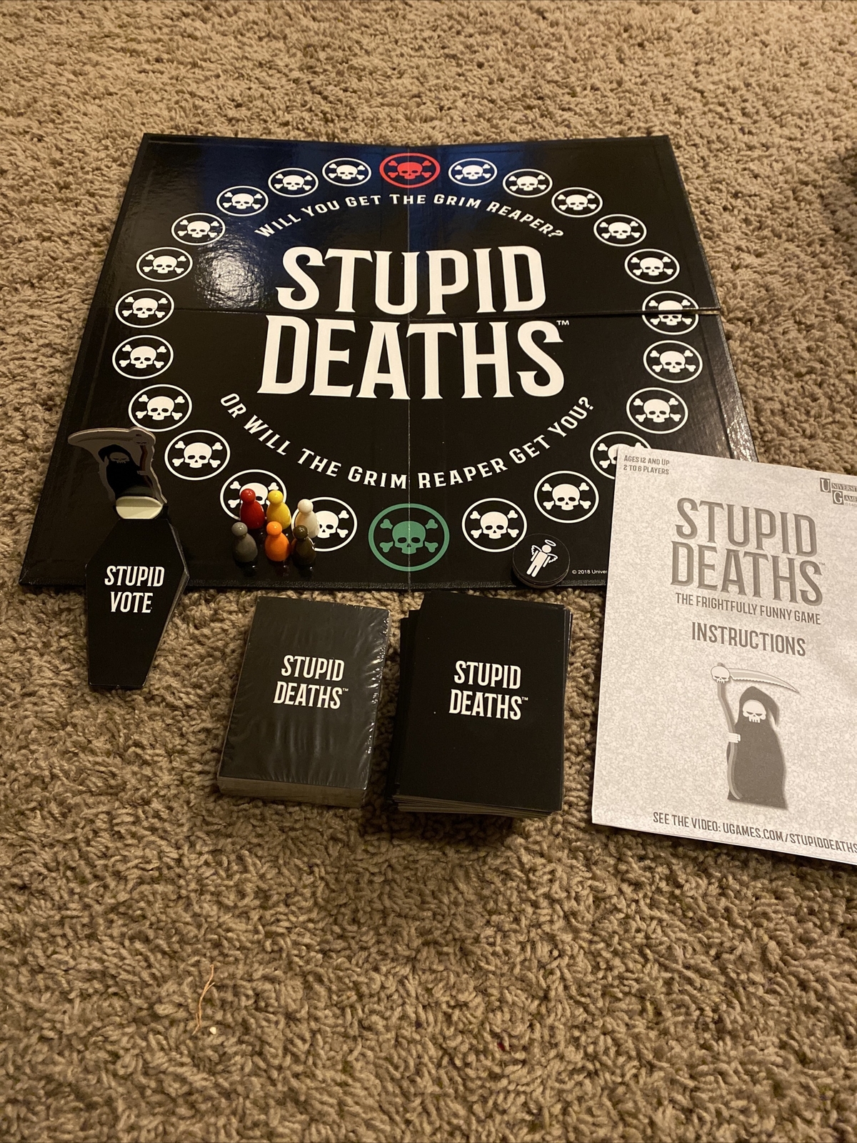 Stupid Deaths Board Game 12 And Up 2 To 6 Players University Games Very Funny 15
