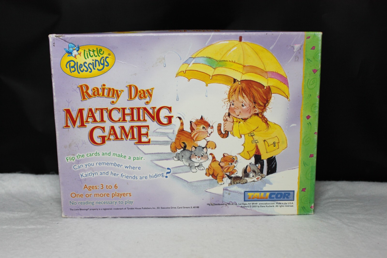 Vintage 2003 Talicor Little Blessings Rainy Day Matching Game 100% Complete
