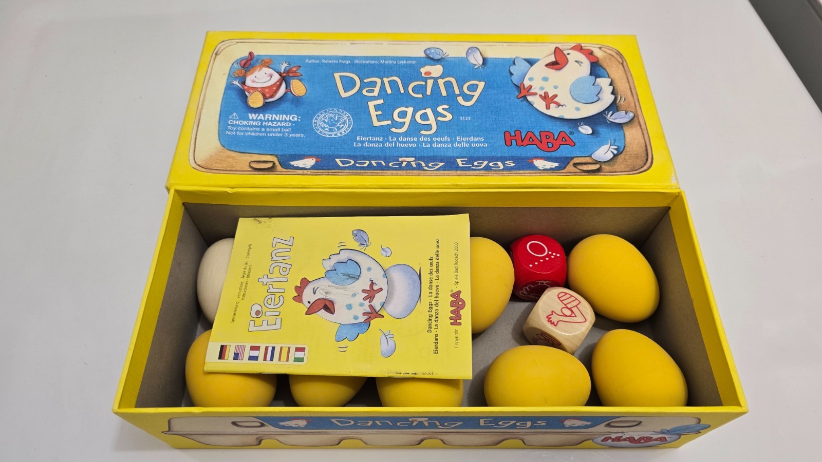 DANCING EGGS Dexterity Family Game 100% COMPLETE AWARD WINNING GAME 2014