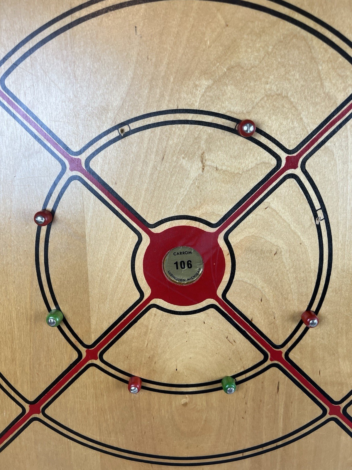 Vibrant VTG 1960s Carrom Model 106 Double Sided-Nice Wall Art Game Room Man Cave