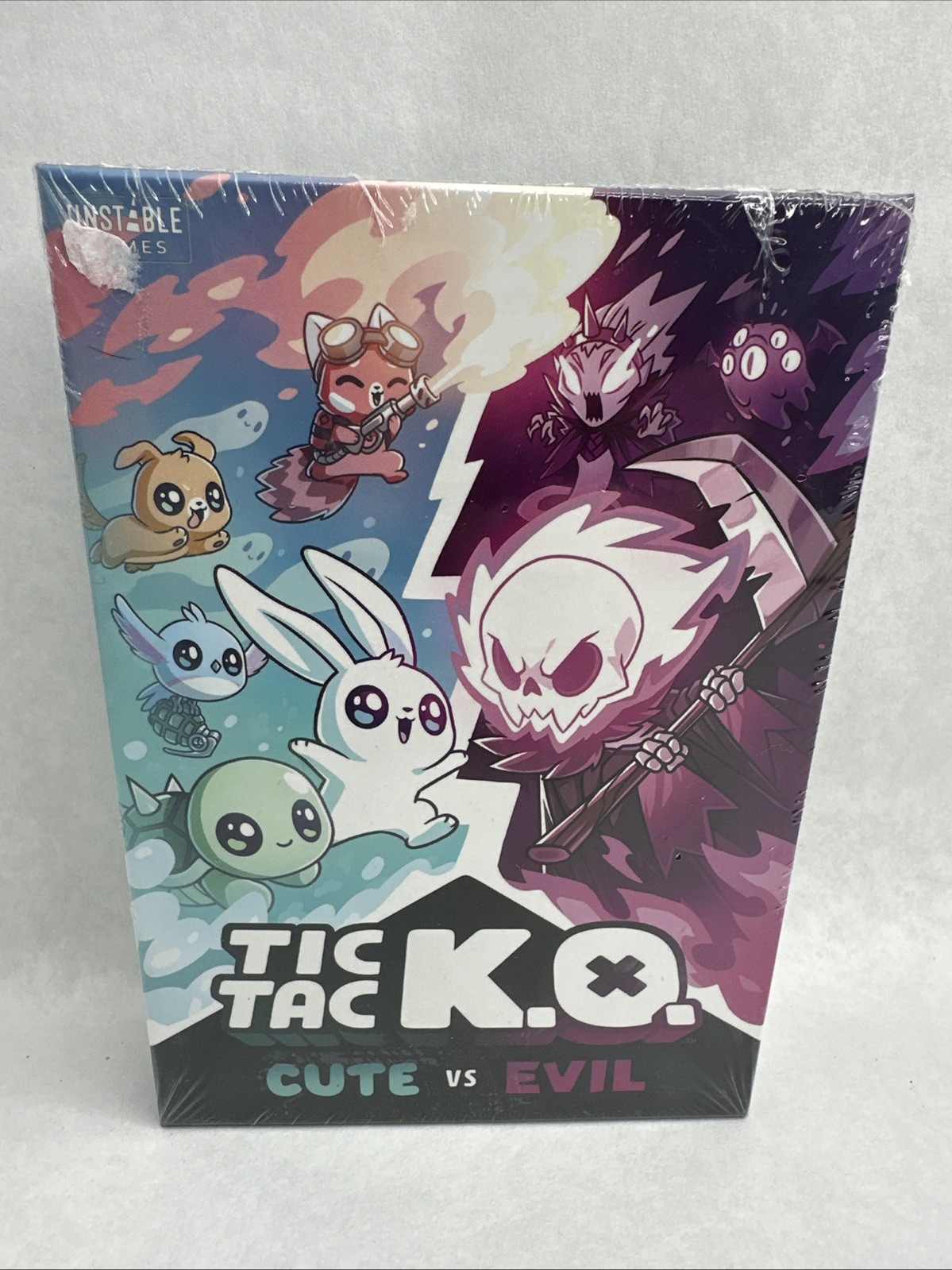 Tic Tac KO Cute vs Evil Card Game 8+ K.O. 2-4 Players Unstable Games NEW