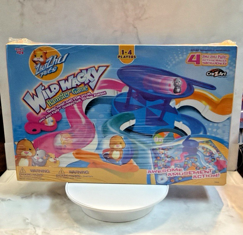 NEW Zhu Zhu Pets 2010 Wild Wacky Hamster Board Game Craz-Z-Art RARE EBRC1/C3