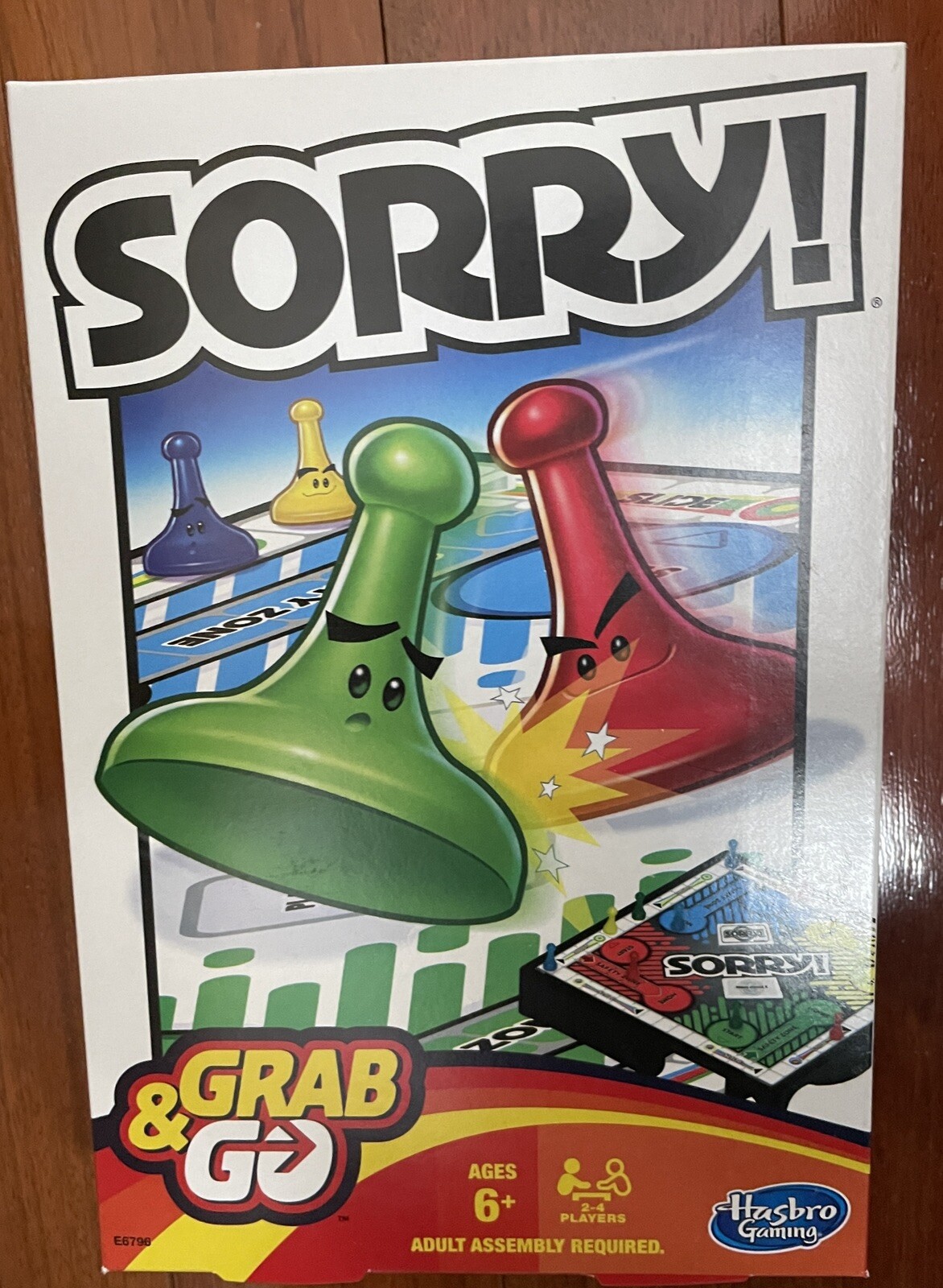 Brand New! Sorry Grab and Go Game Hasbro Ages 6 and up 2 to 4 Players