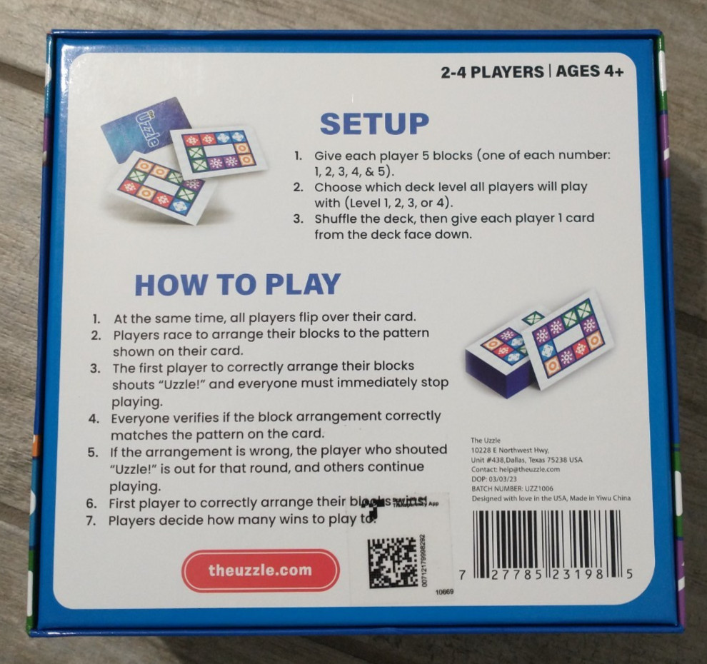 The Uzzle Puzzle (Parts Only)