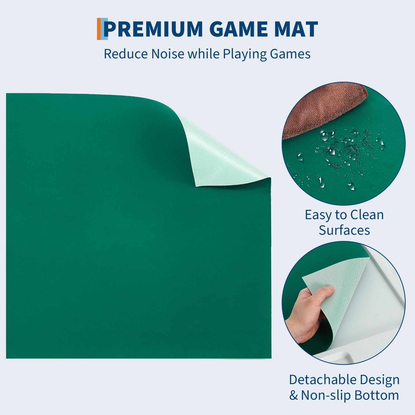 4 Player Fold Mahjong Table 35.4in Square Game Desk Green Wear Resist Top Trays