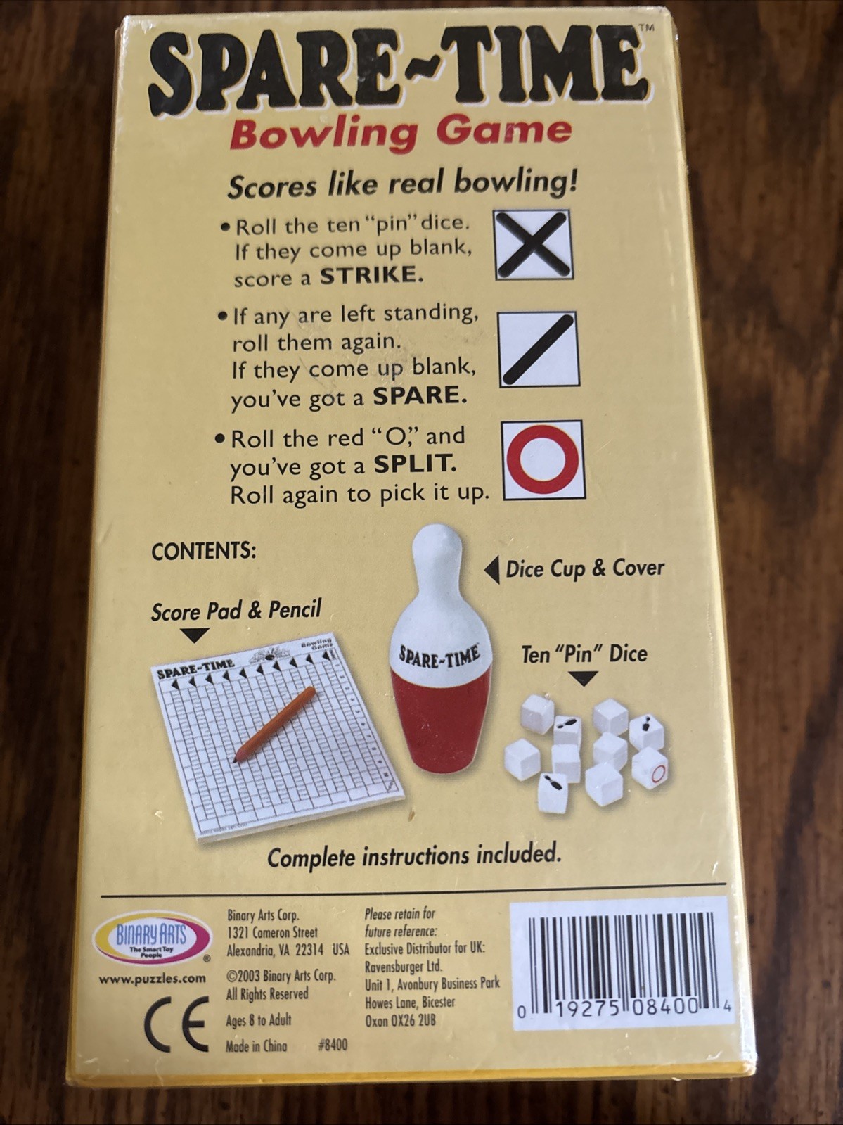 Vintage Spare-Time Bowling Game Factory Sealed 2003 Pre-owned, Never Opened