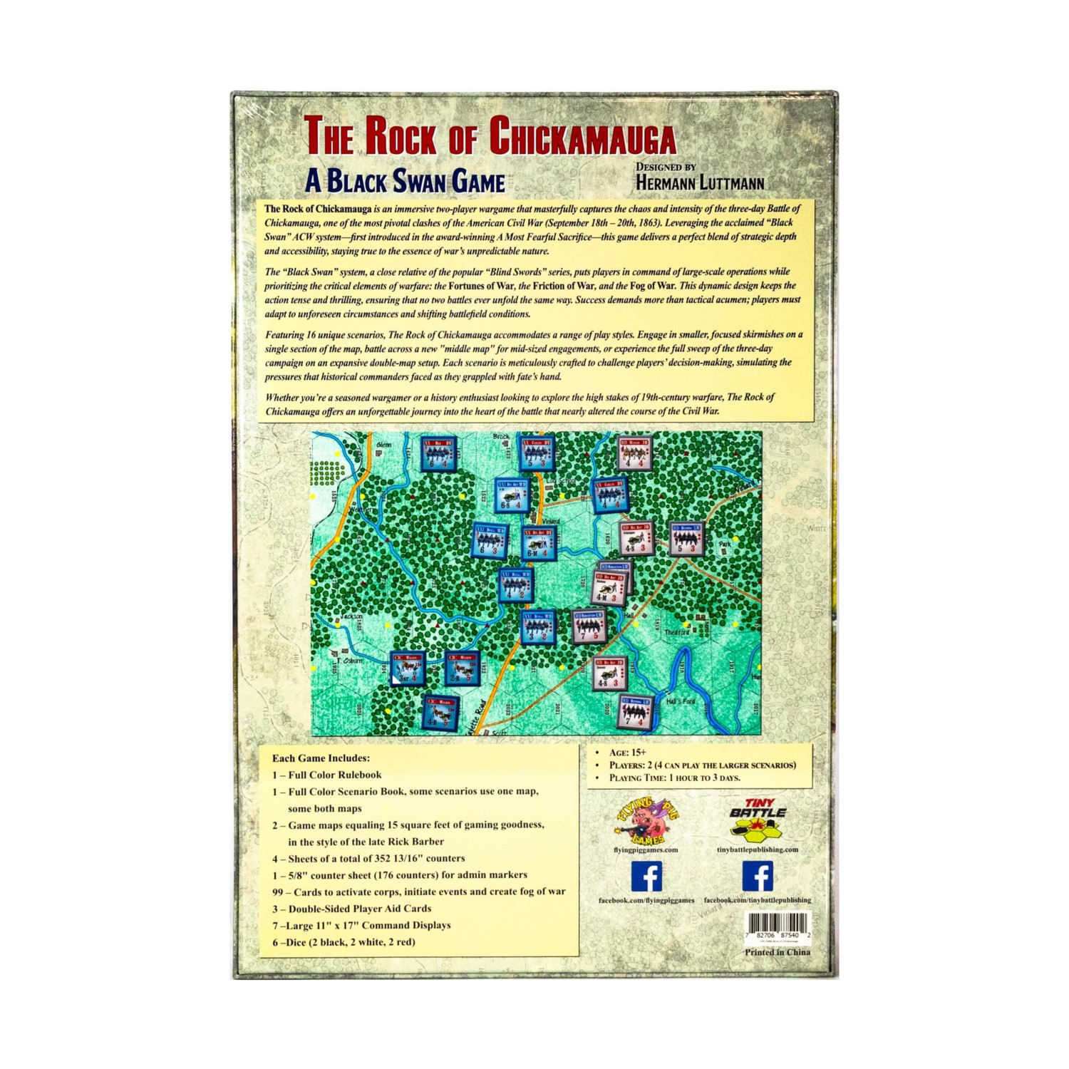 Flying Pig War Game Rock of Chickamauga (Kickstarter Deluxe Pledge) VG+/NM