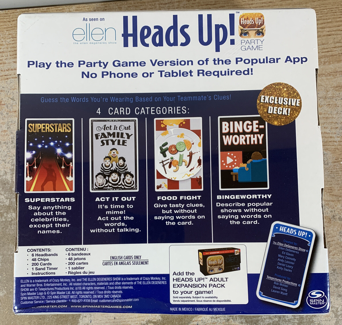 New Heads Up! Party Game 3rd Edition As Seen on the Ellen Degeneres Sealed