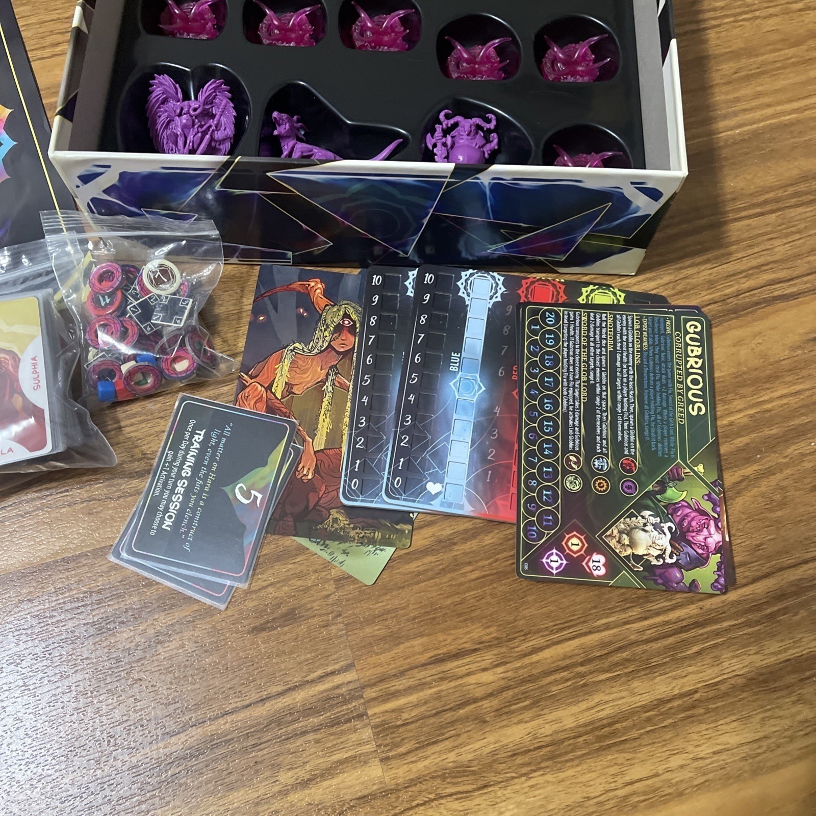 Champions of Hara- Chaos Of Hara- Ame Corrupted Afflicition Board Game Lot